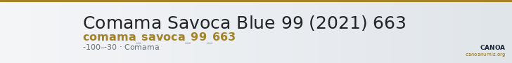 Comama Savoca Blue 99 (2021) 663 — CANOA