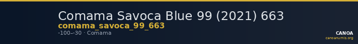 Comama Savoca Blue 99 (2021) 663 — CANOA