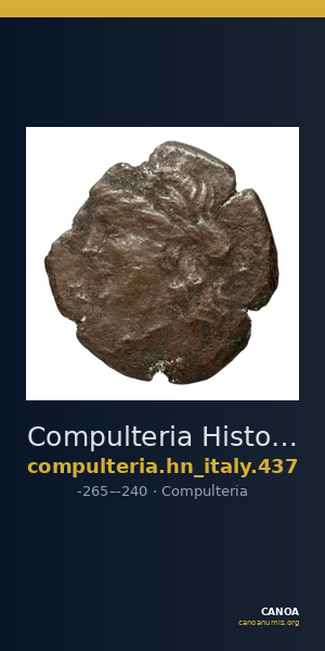 Compulteria Historia Numorum Italy 437 — CANOA