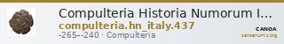 Compulteria Historia Numorum Italy 437 — CANOA