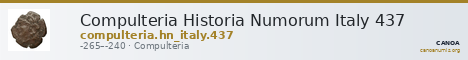 Compulteria Historia Numorum Italy 437 — CANOA
