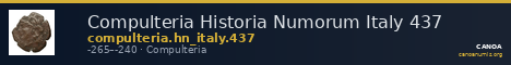 Compulteria Historia Numorum Italy 437 — CANOA