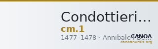 Condottieri Medals 1 — CANOA