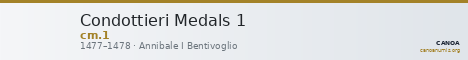 Condottieri Medals 1 — CANOA