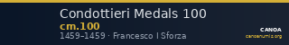 Condottieri Medals 100 — CANOA