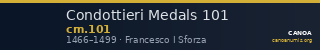 Condottieri Medals 101 — CANOA