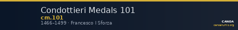 Condottieri Medals 101 — CANOA