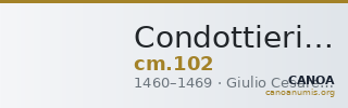 Condottieri Medals 102 — CANOA
