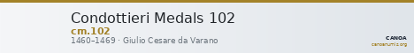 Condottieri Medals 102 — CANOA