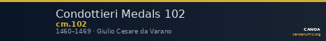 Condottieri Medals 102 — CANOA