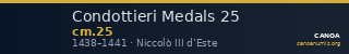Condottieri Medals 25 — CANOA