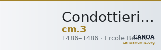 Condottieri Medals 3 — CANOA