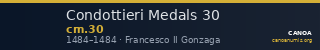 Condottieri Medals 30 — CANOA