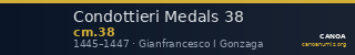 Condottieri Medals 38 — CANOA