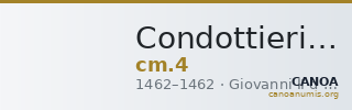 Condottieri Medals 4 — CANOA