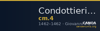 Condottieri Medals 4 — CANOA