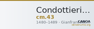 Condottieri Medals 43 — CANOA