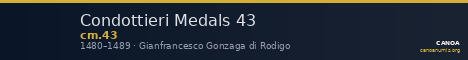 Condottieri Medals 43 — CANOA