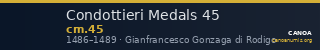 Condottieri Medals 45 — CANOA
