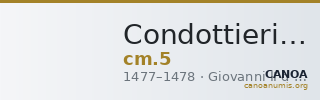 Condottieri Medals 5 — CANOA