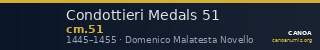 Condottieri Medals 51 — CANOA