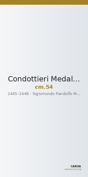 Condottieri Medals 54 — CANOA
