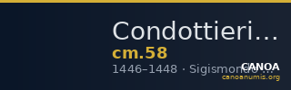 Condottieri Medals 58 — CANOA