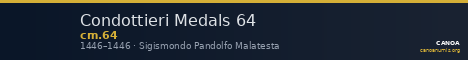 Condottieri Medals 64 — CANOA
