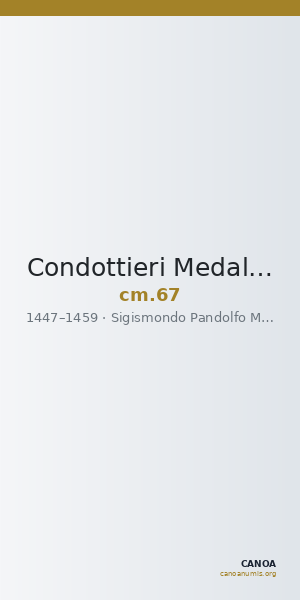 Condottieri Medals 67 — CANOA
