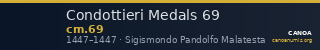 Condottieri Medals 69 — CANOA
