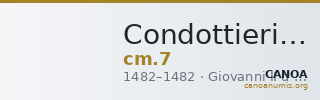 Condottieri Medals 7 — CANOA