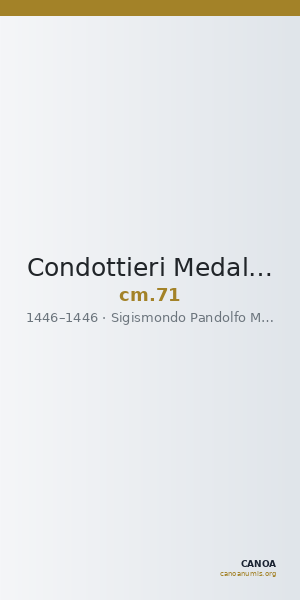 Condottieri Medals 71 — CANOA