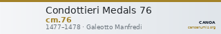 Condottieri Medals 76 — CANOA