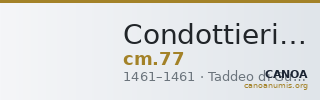 Condottieri Medals 77 — CANOA