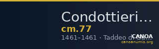 Condottieri Medals 77 — CANOA