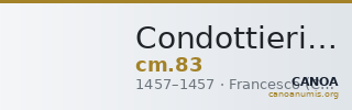 Condottieri Medals 83 — CANOA