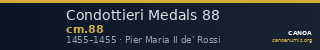 Condottieri Medals 88 — CANOA