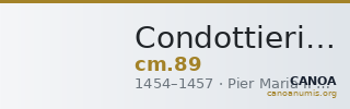 Condottieri Medals 89 — CANOA