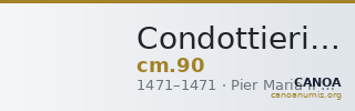 Condottieri Medals 90 — CANOA