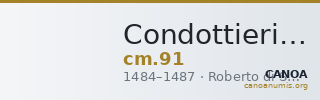 Condottieri Medals 91 — CANOA