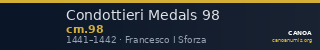 Condottieri Medals 98 — CANOA