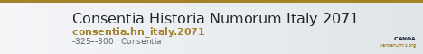 Consentia Historia Numorum Italy 2071 — CANOA