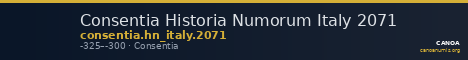Consentia Historia Numorum Italy 2071 — CANOA
