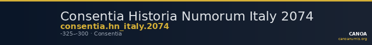 Consentia Historia Numorum Italy 2074 — CANOA
