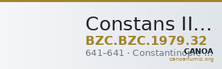 Constans II — Hexagram (Constantinople, 641) — CANOA
