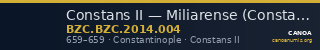 Constans II — Miliarense (Constantinople, 659) — CANOA