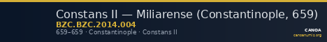 Constans II — Miliarense (Constantinople, 659) — CANOA