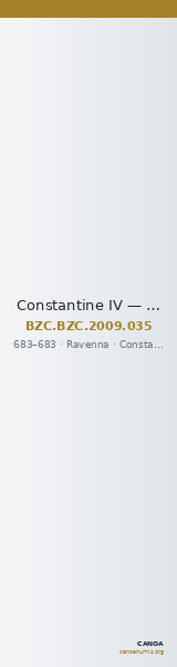 Constantine IV — Follis (Ravenna, 683) — CANOA