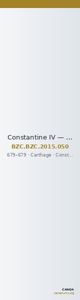 Constantine IV — Solidus (Carthage, 679) — CANOA