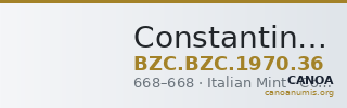 Constantine IV — Tremissis (Italian Mint, 668) — CANOA